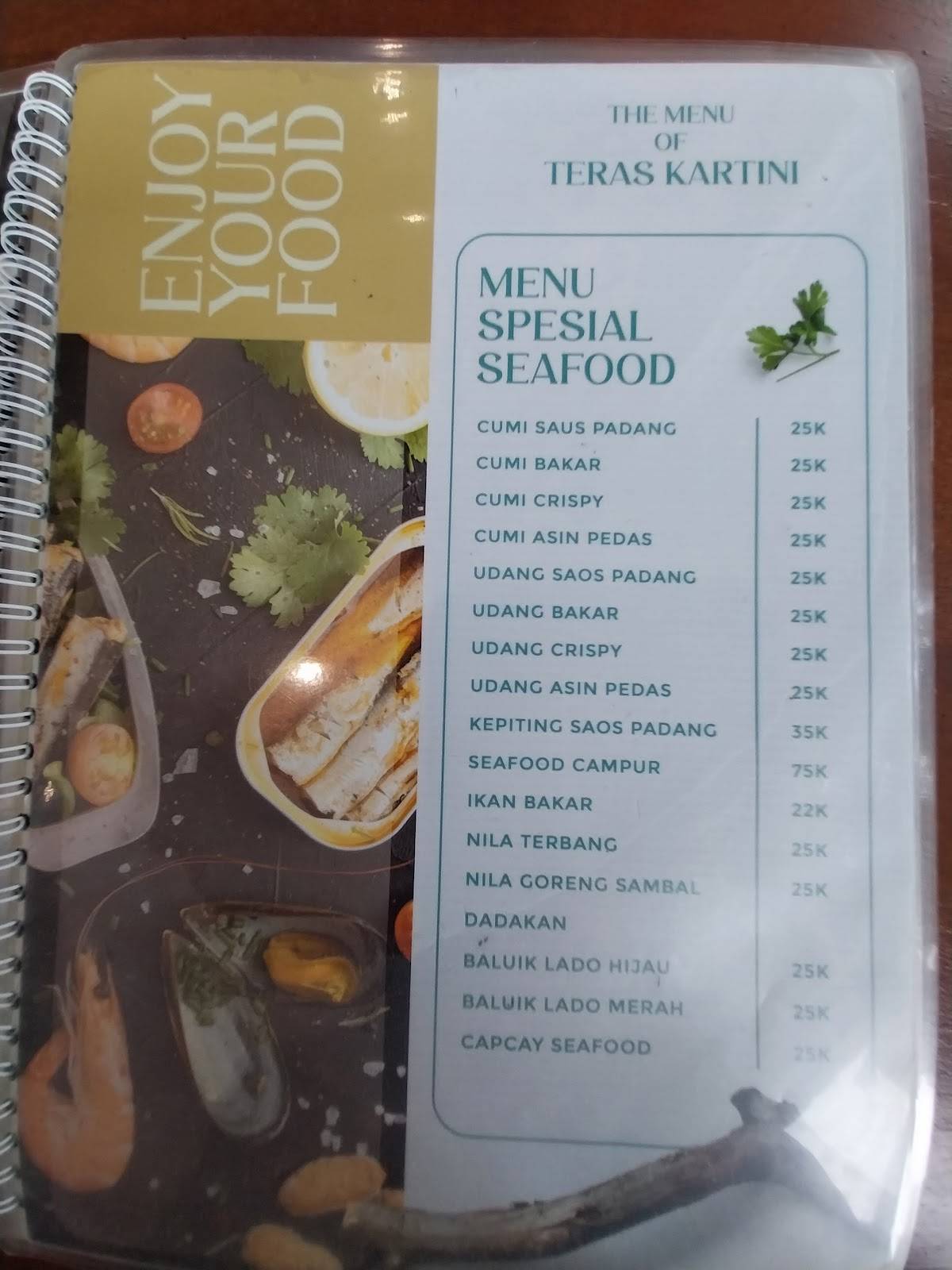 TERAS KARTINI меню