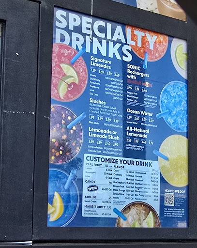 Sonic Drive-In меню