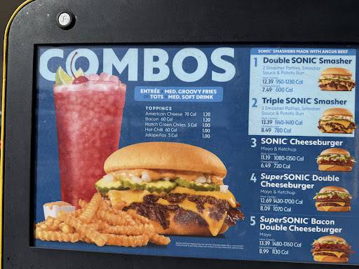 Sonic Drive-In меню