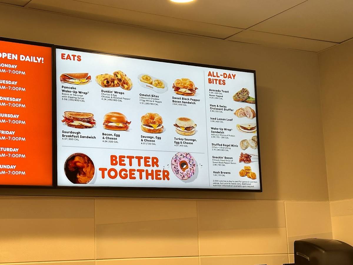 Dunkin' меню