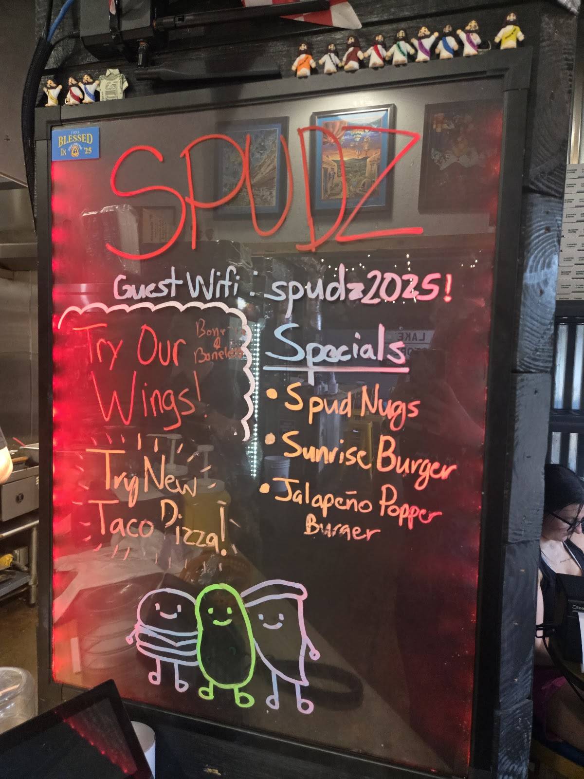 Spudz меню