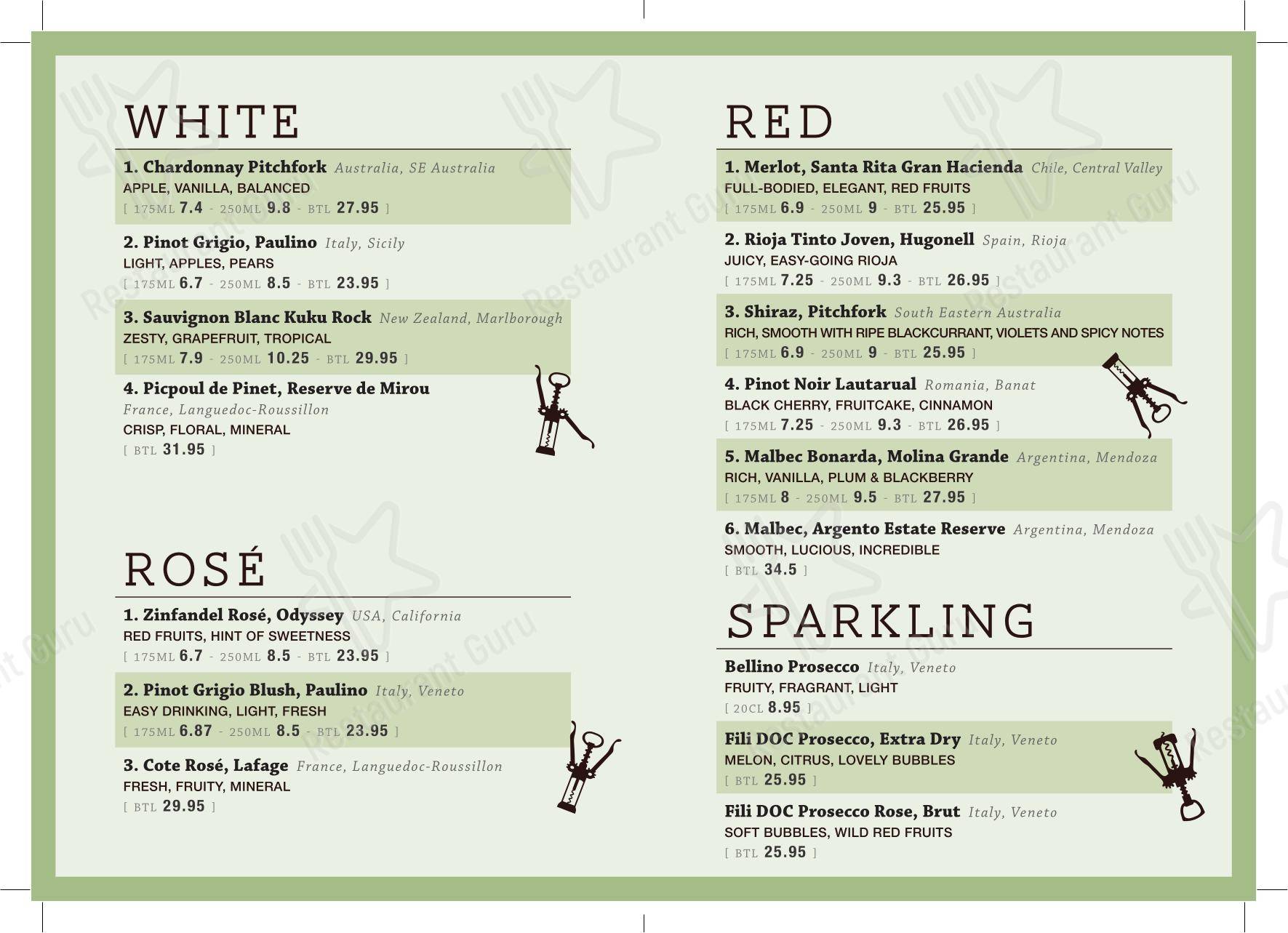 Lunch Menu паба и бара Square & Compass, Darley Dale в Матлоке