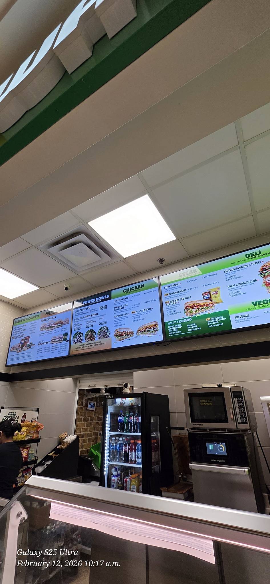 Subway меню