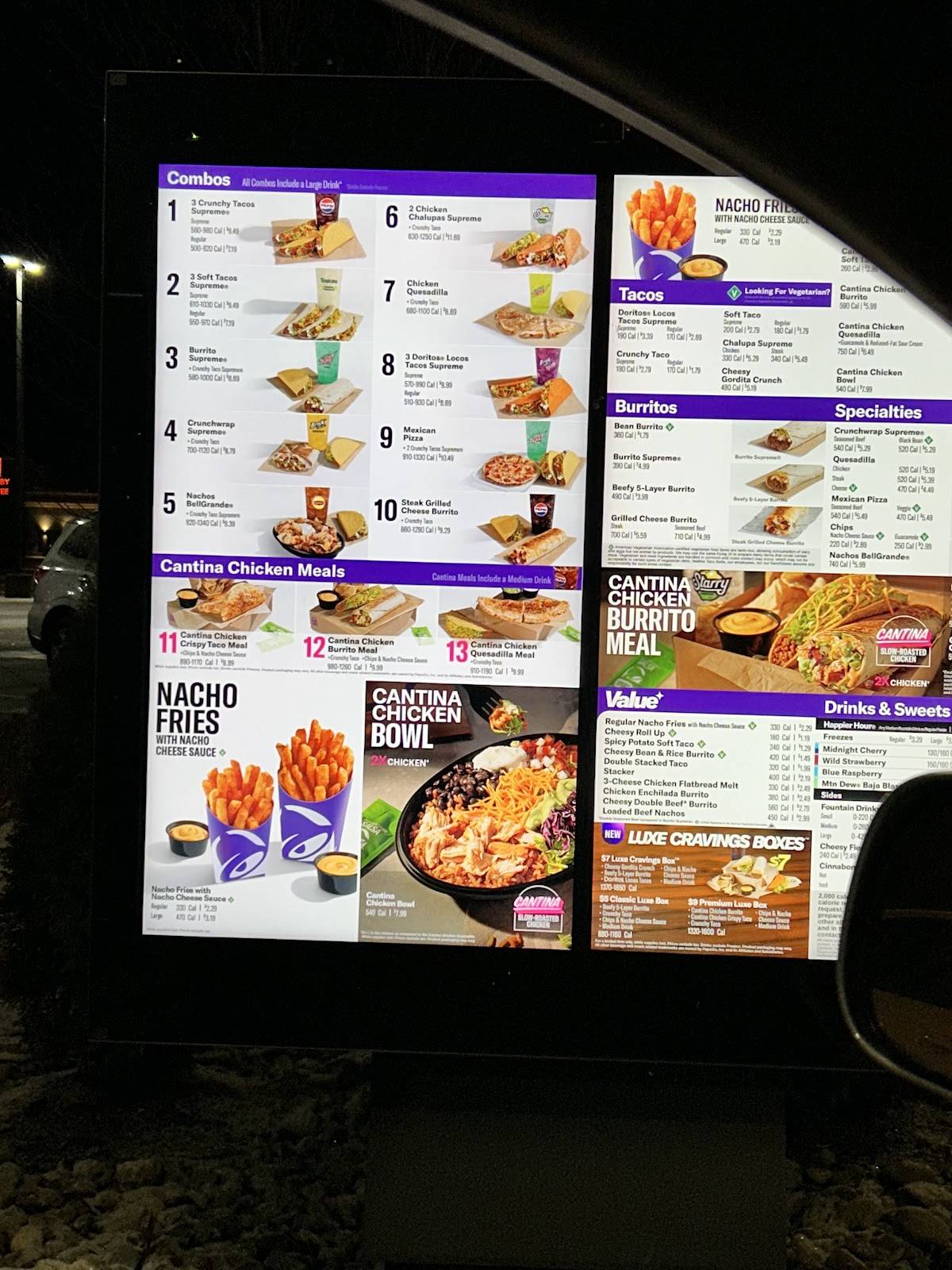 Taco Bell меню