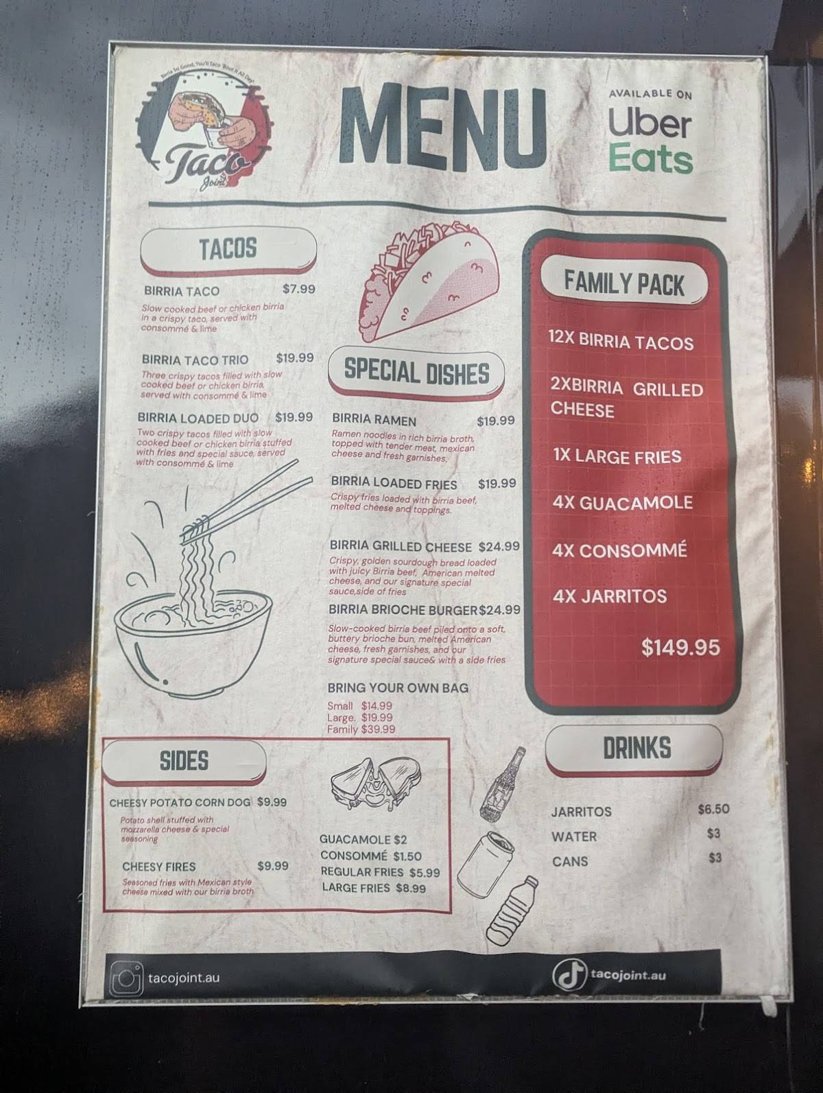 Taco Joint меню