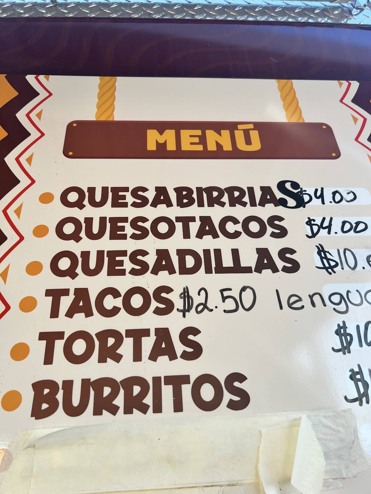 Tacos el Vitor меню