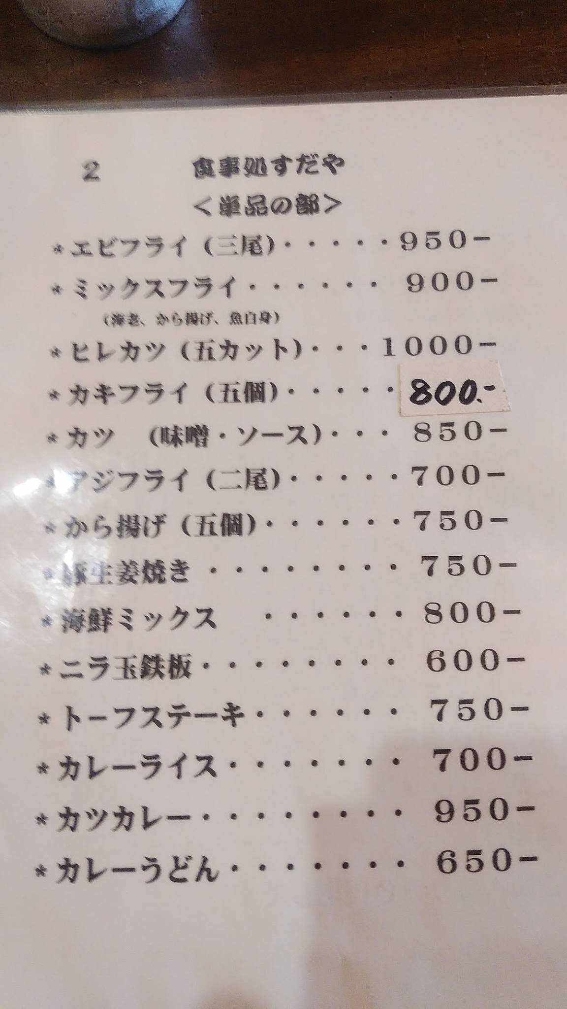 すだや меню