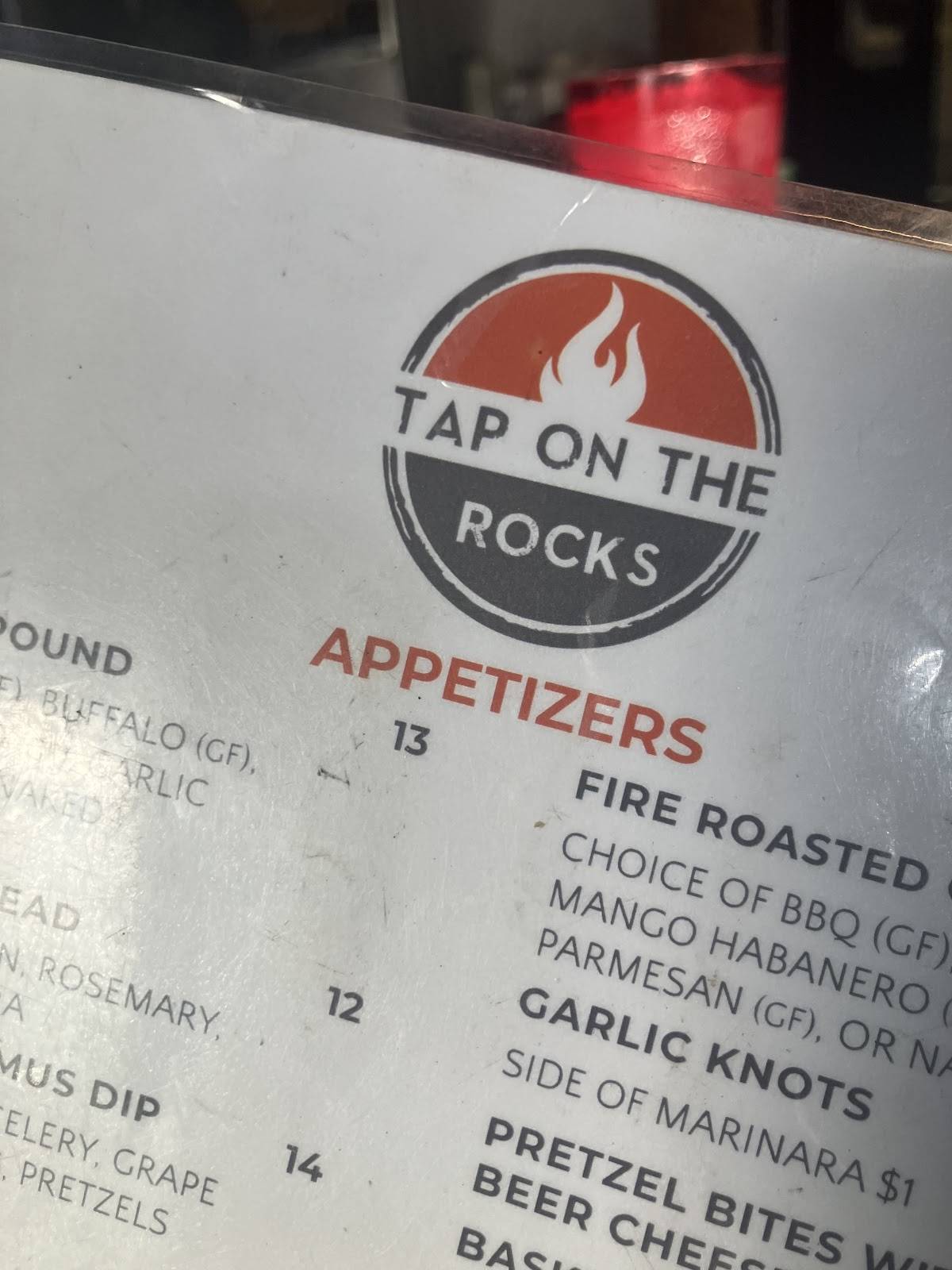 Tap On The Rocks меню