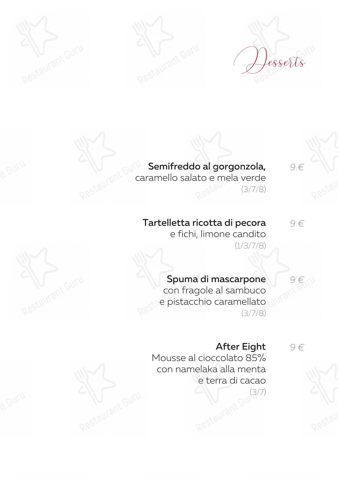 Меню напитков ресторана Taverna Volpetti в Риме