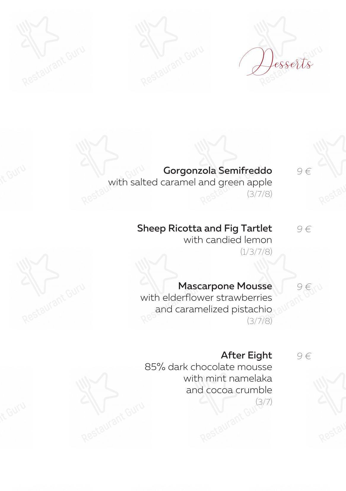 Меню ресторана Taverna Volpetti - Меню напитков