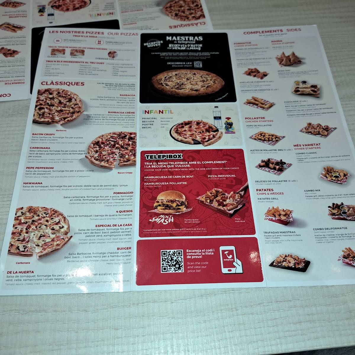 Telepizza Roses - Comida a domicilio меню