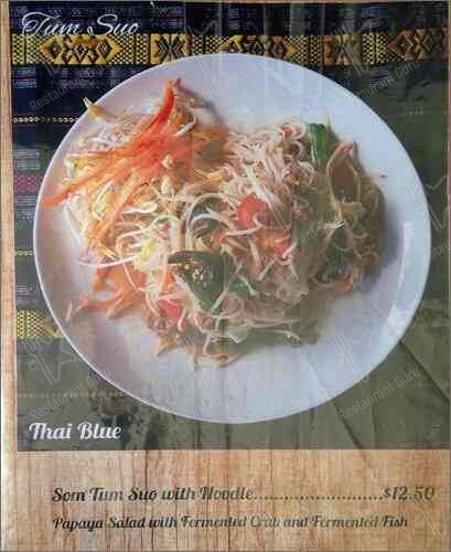 Thai Blue меню