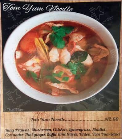 Thai Blue меню