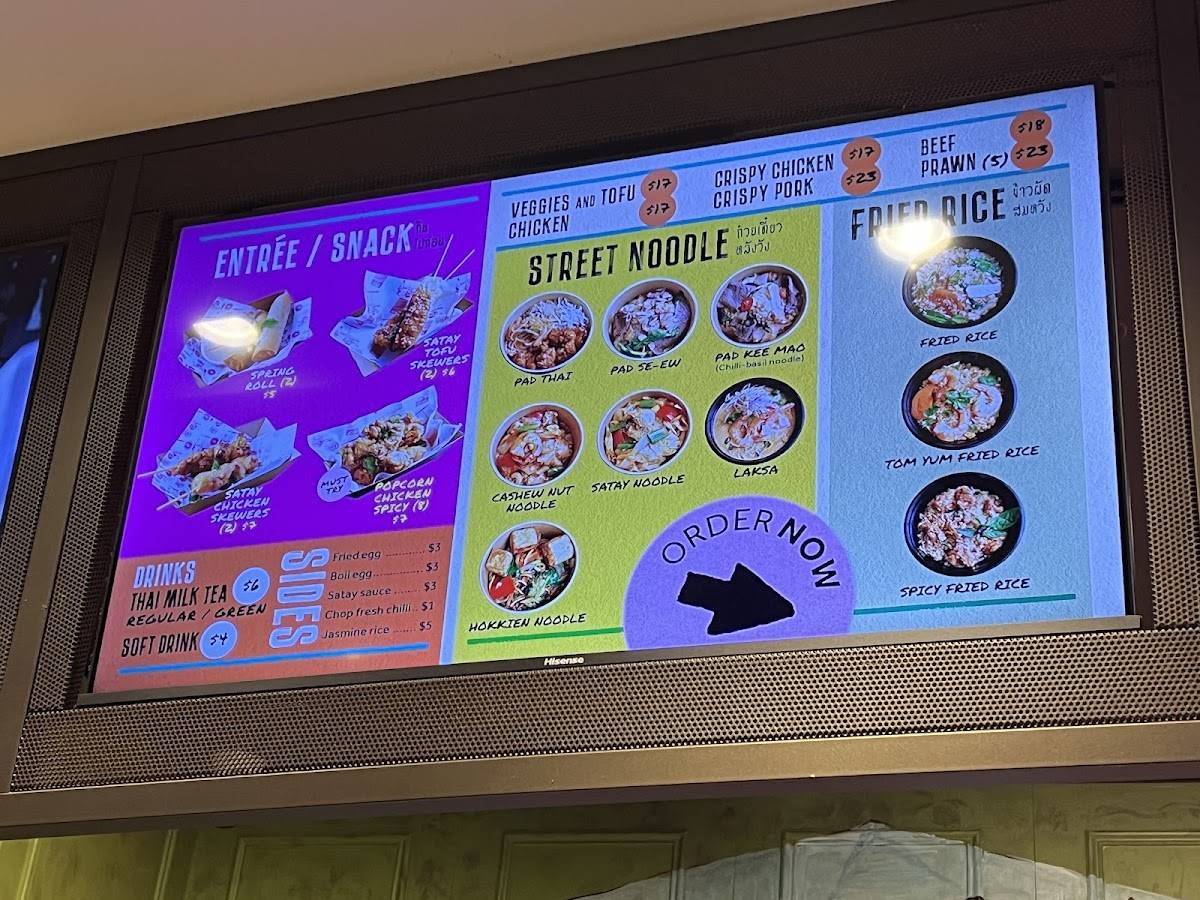 Thai Riffic on Street Westfield Sydney меню