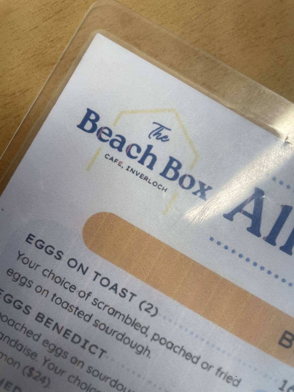 The Beach Box Cafe Inverloch меню