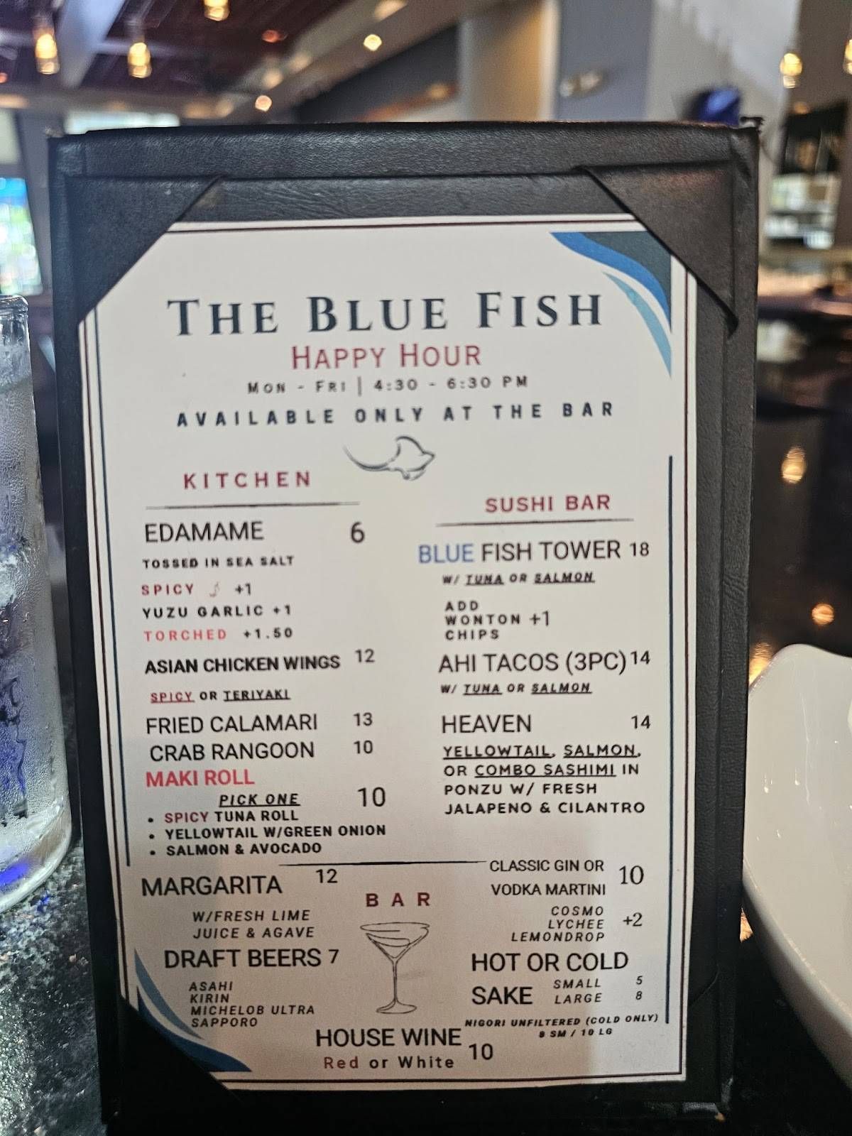 The Blue Fish Allen меню