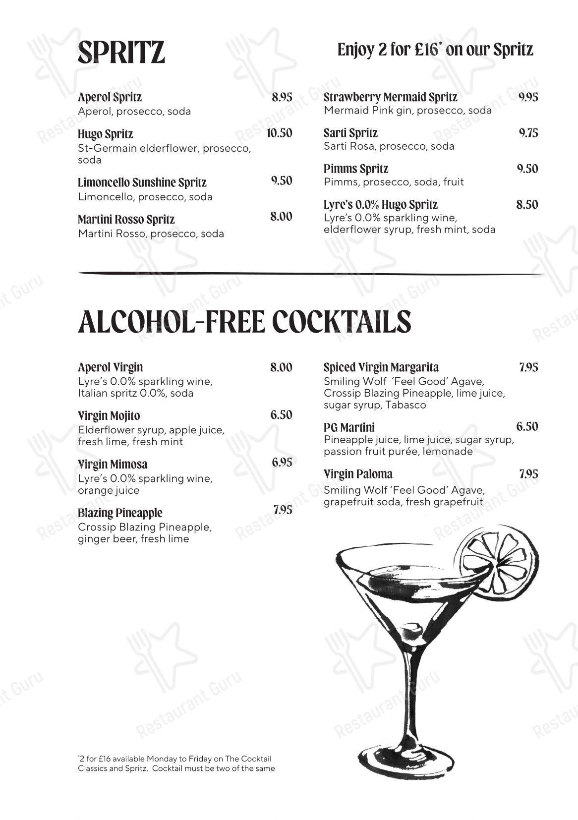 Catering Menu паба и бара The George Inn