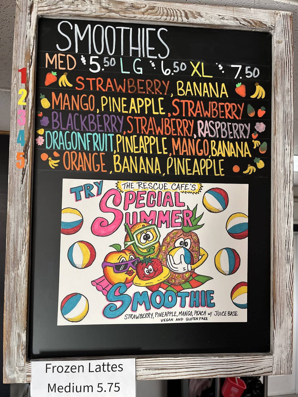 The Rescue Cafe меню