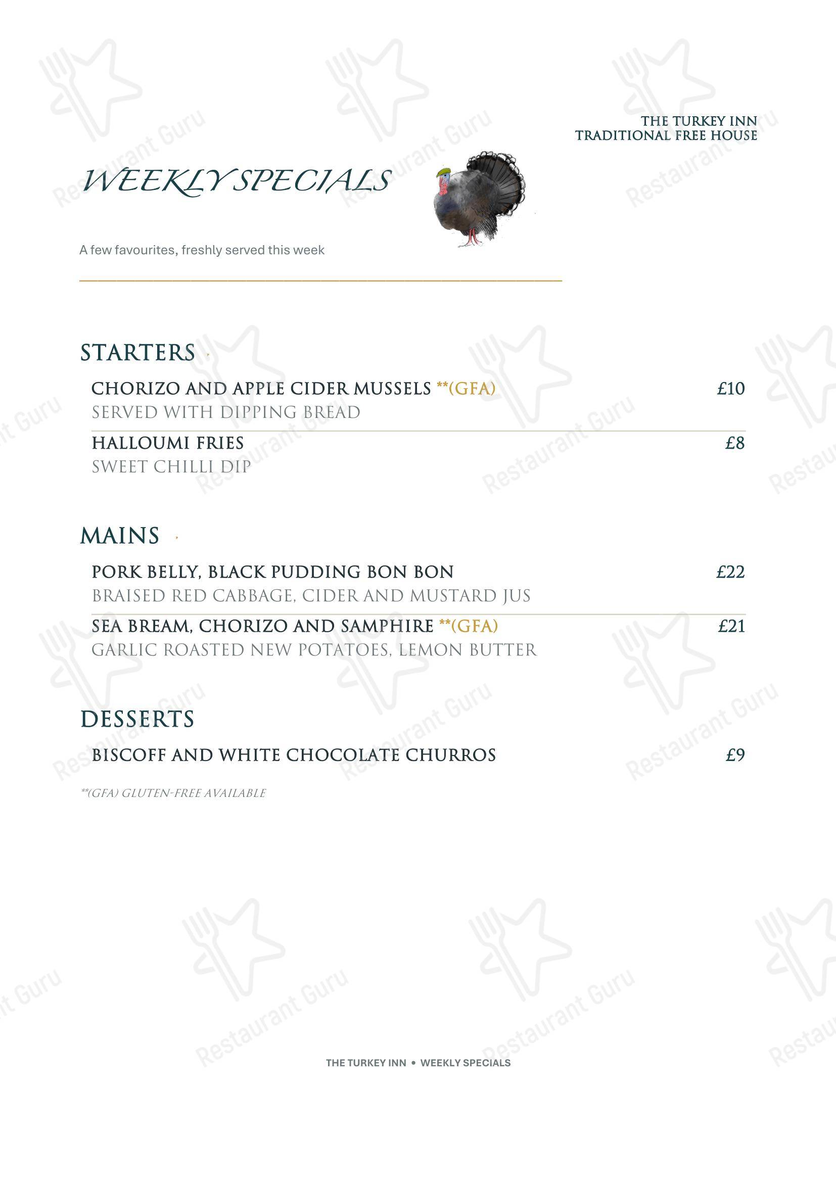 The Turkey Inn в Китлях - Wine Menu