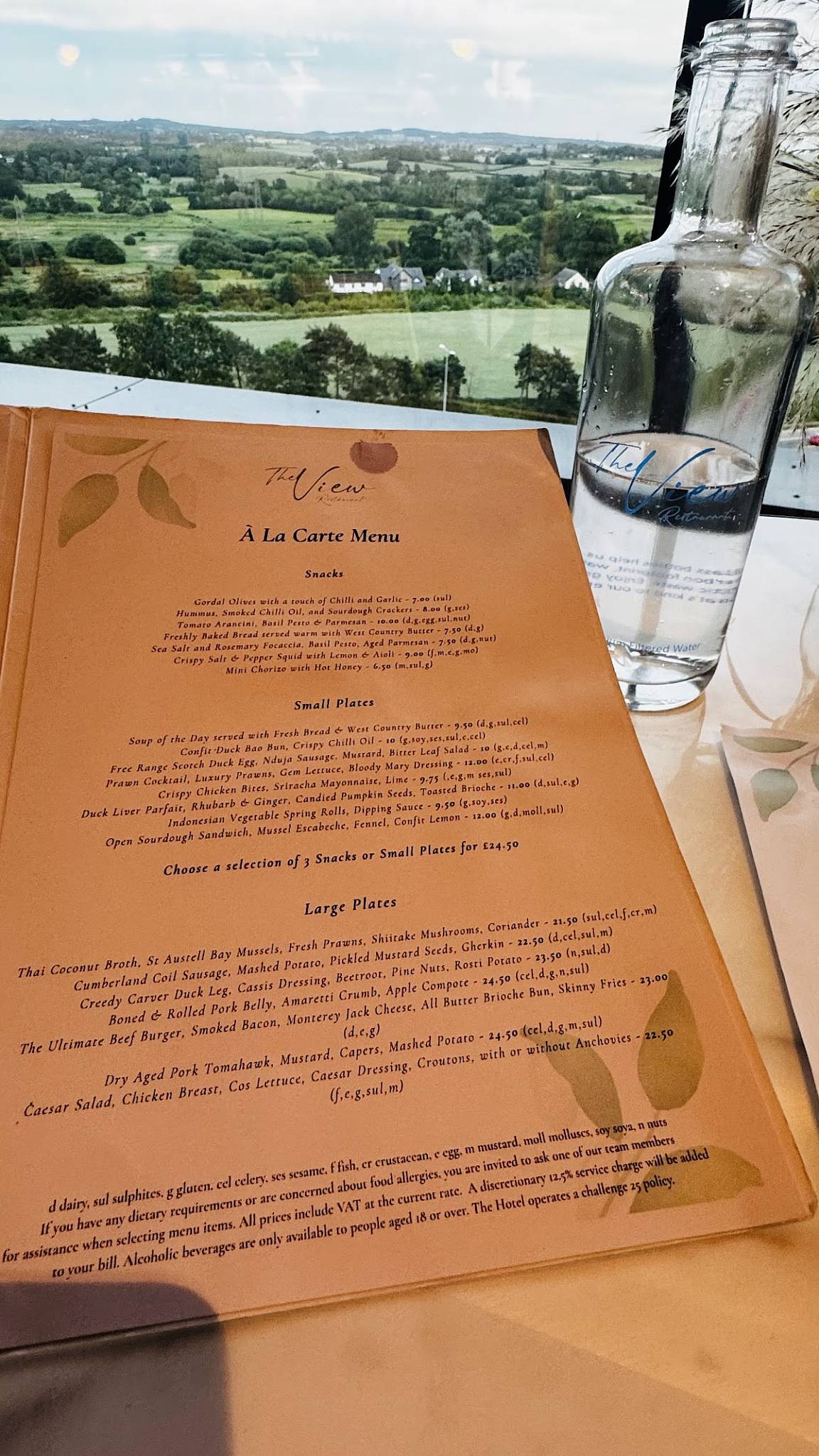 The View Restaurant and Rooftop Bar меню