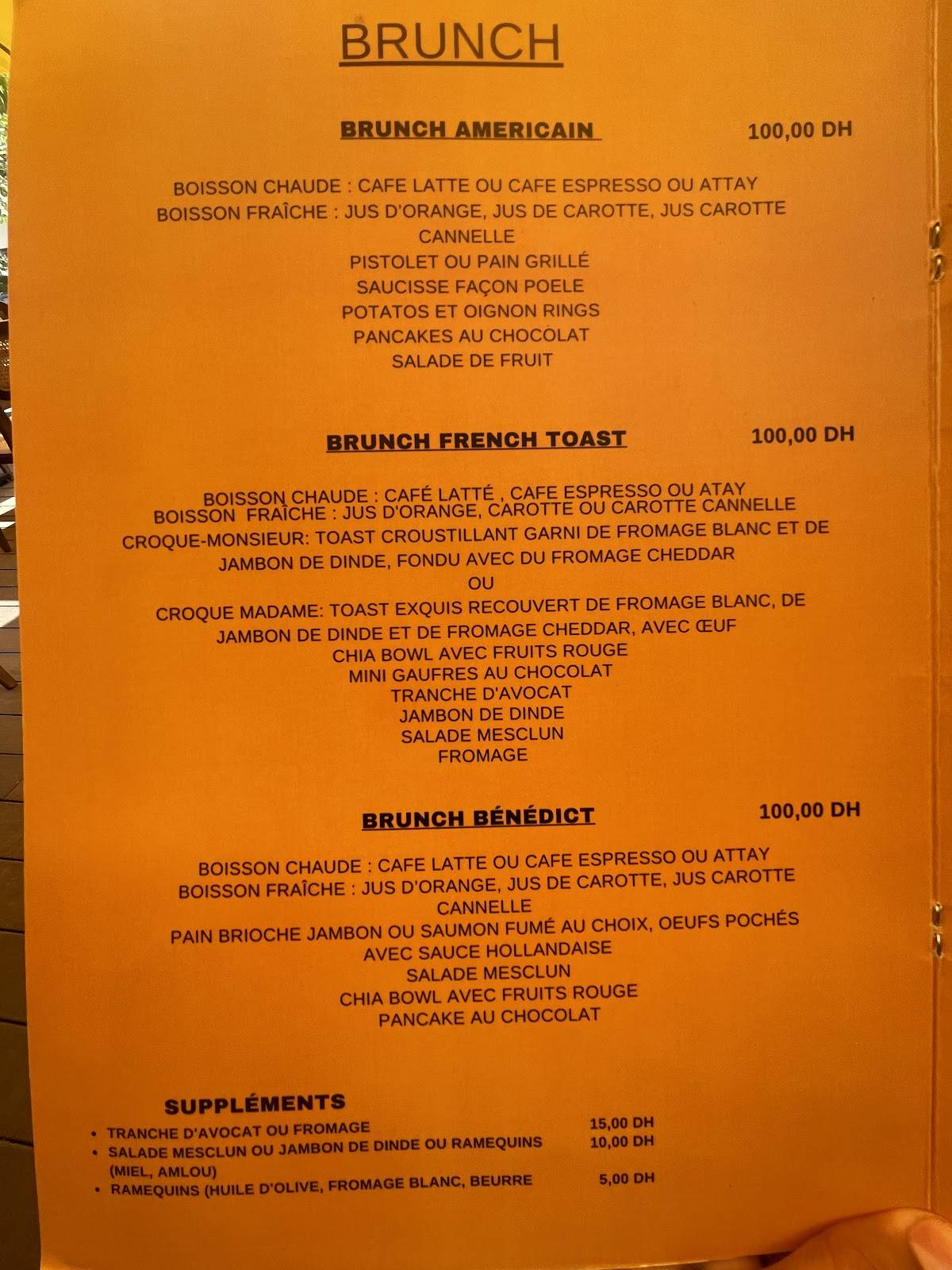 The brunch café меню