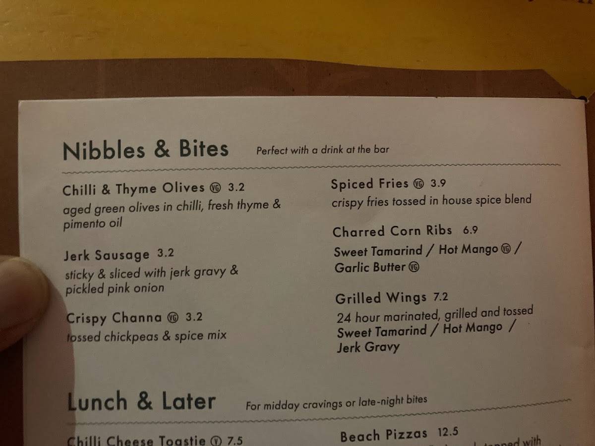 Turtle Bay Sheffield меню