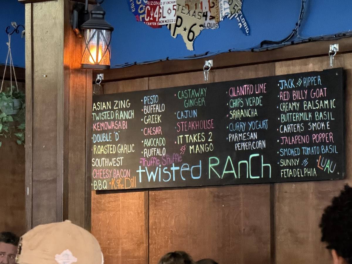 Twisted Ranch меню