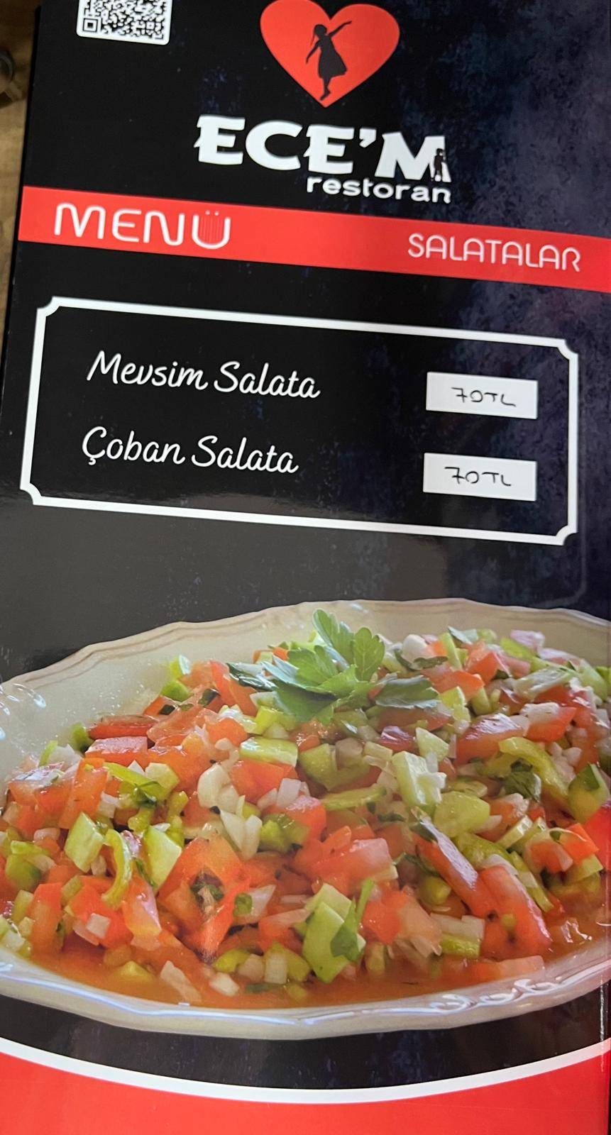 ECEM RESTORAN меню