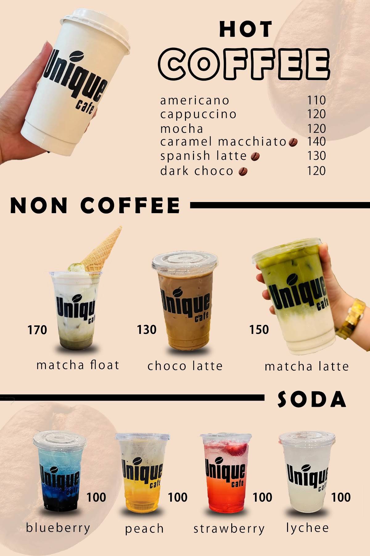Unique Cafe меню