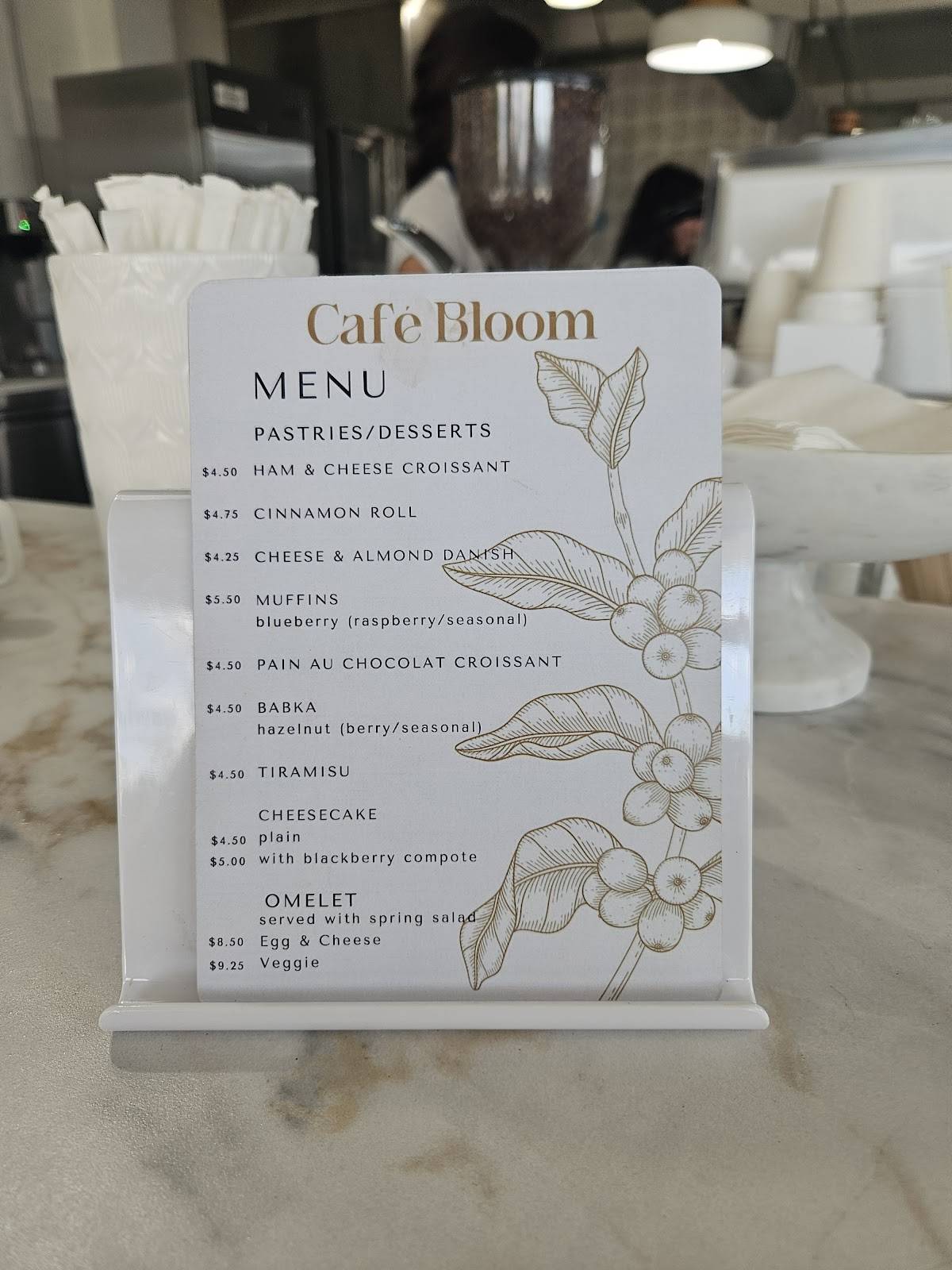 Café Bloom меню