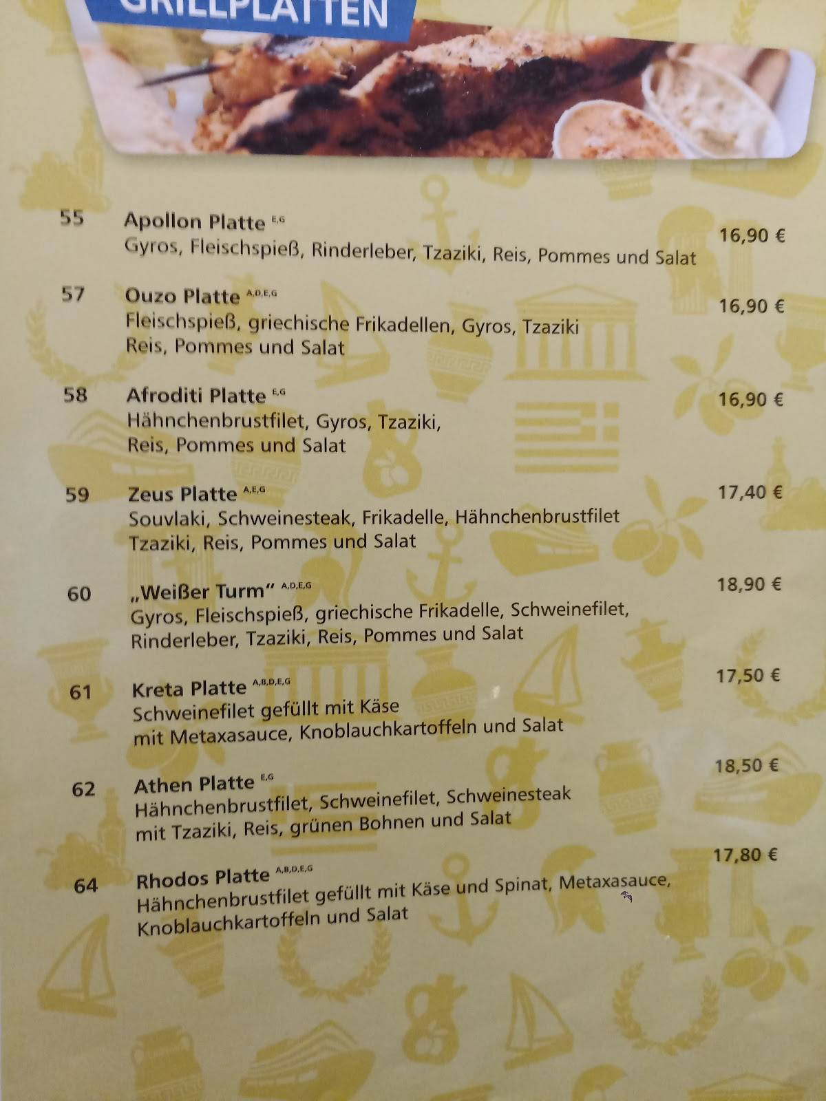 Weißer Turm - Sandra Pavlidis меню