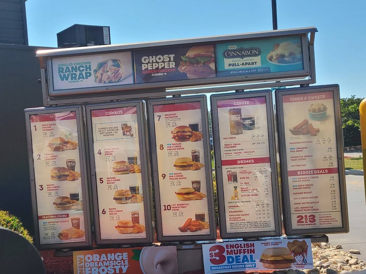 Wendy's меню