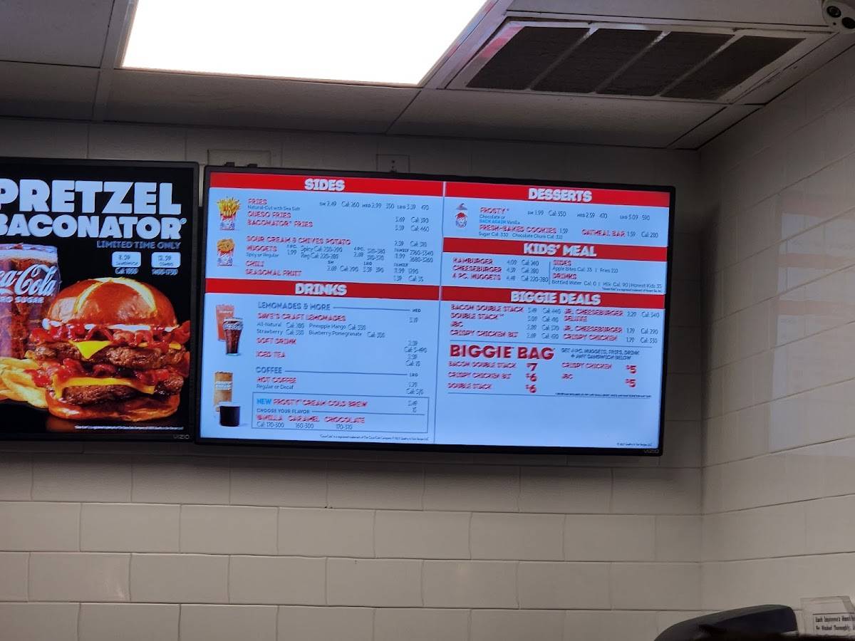 Wendy's меню