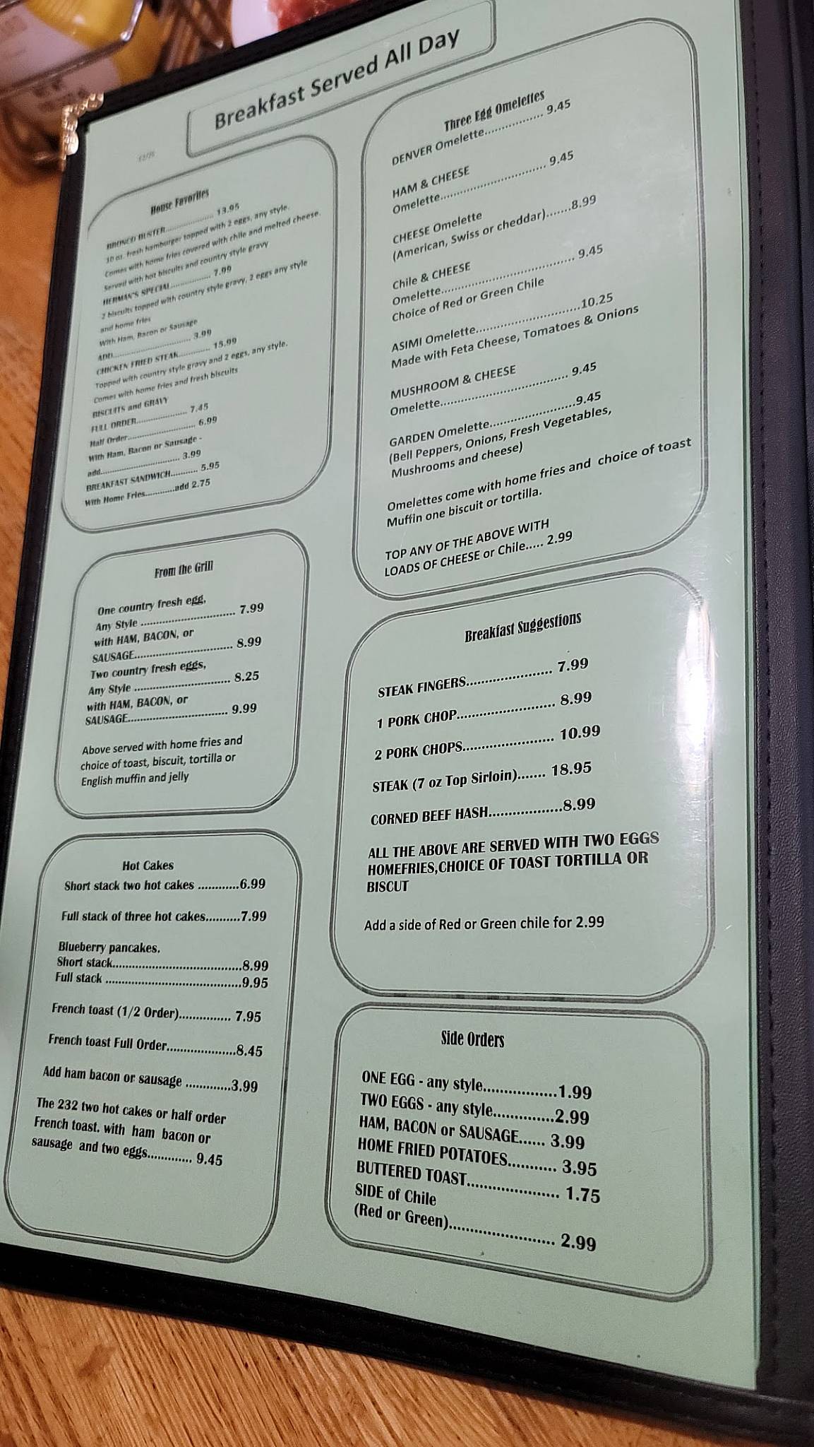 Western View Steak Diner and House меню