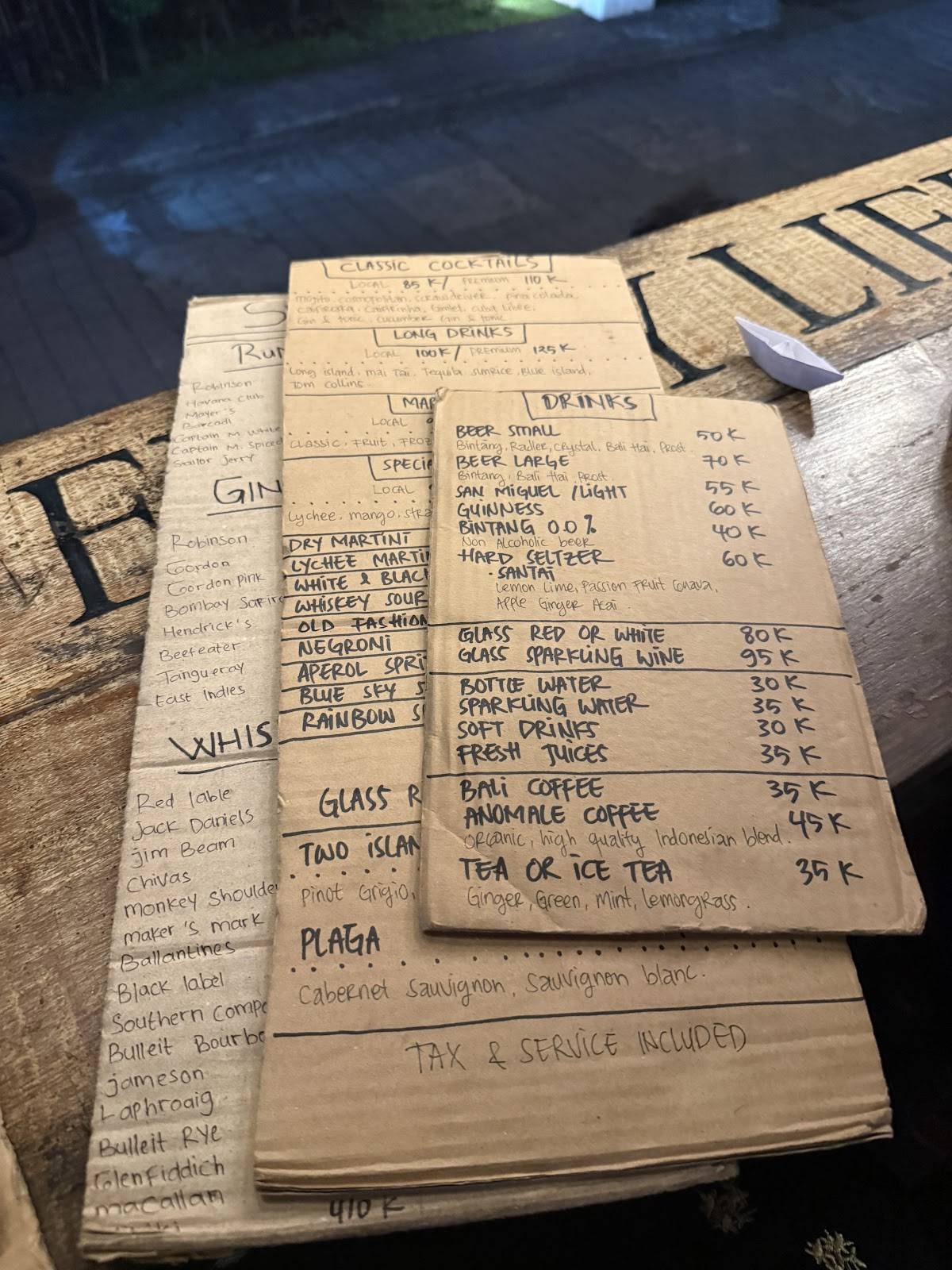 Why Not Restaurant and Bar меню