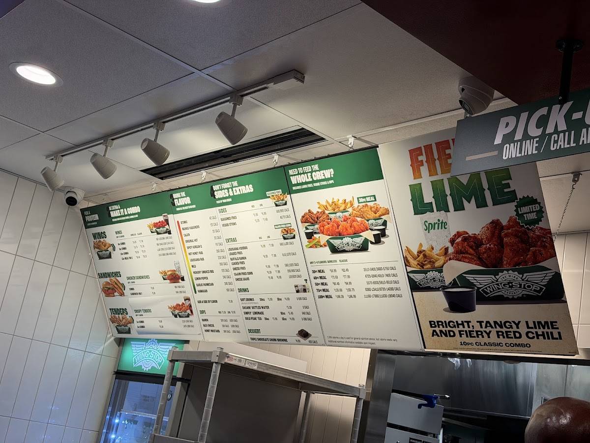 Wingstop меню