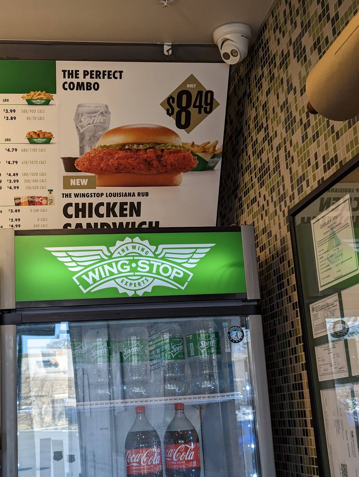 Wingstop меню
