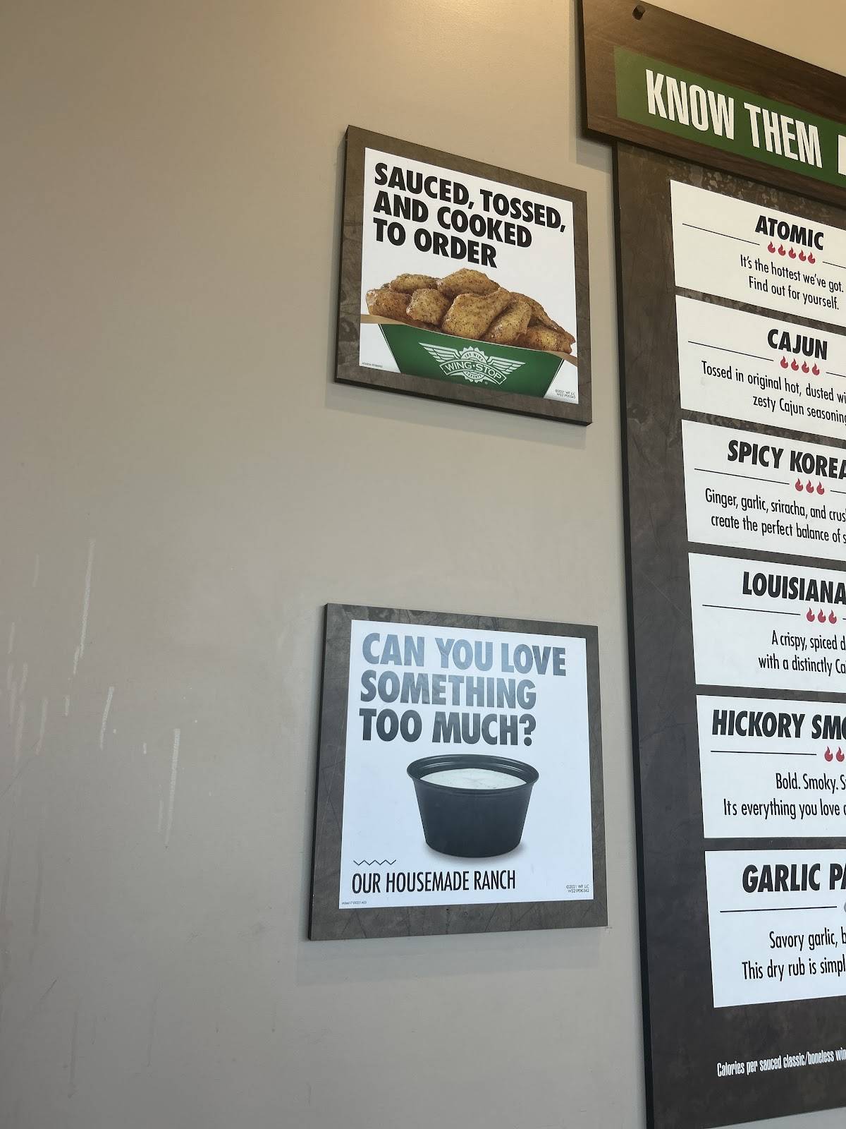 Wingstop меню