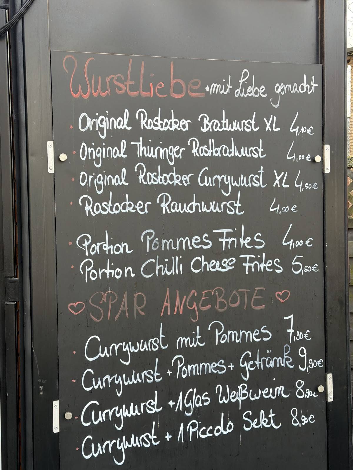 Wurstliebe меню