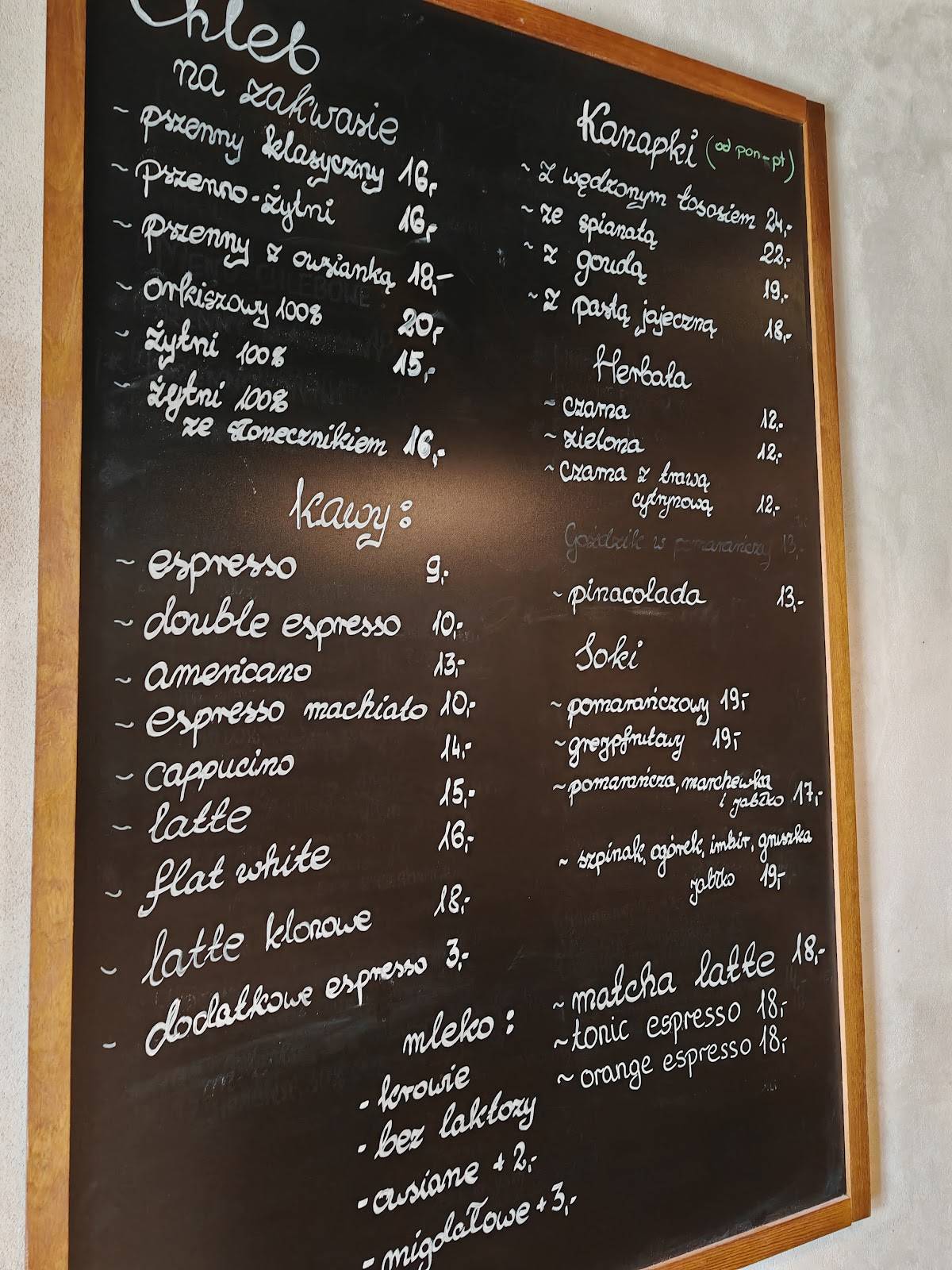 Zmączeni меню