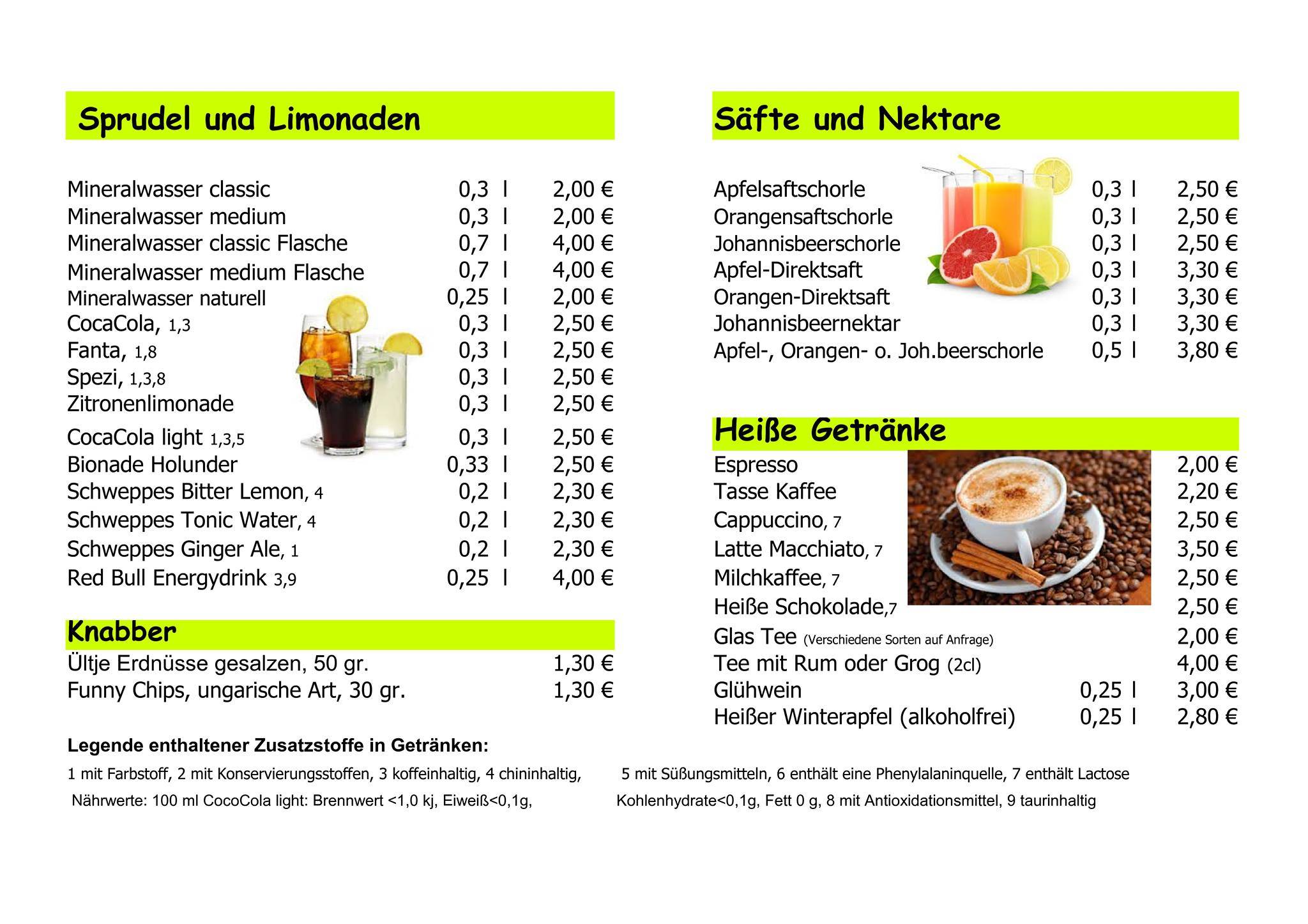 Zum Schützen меню