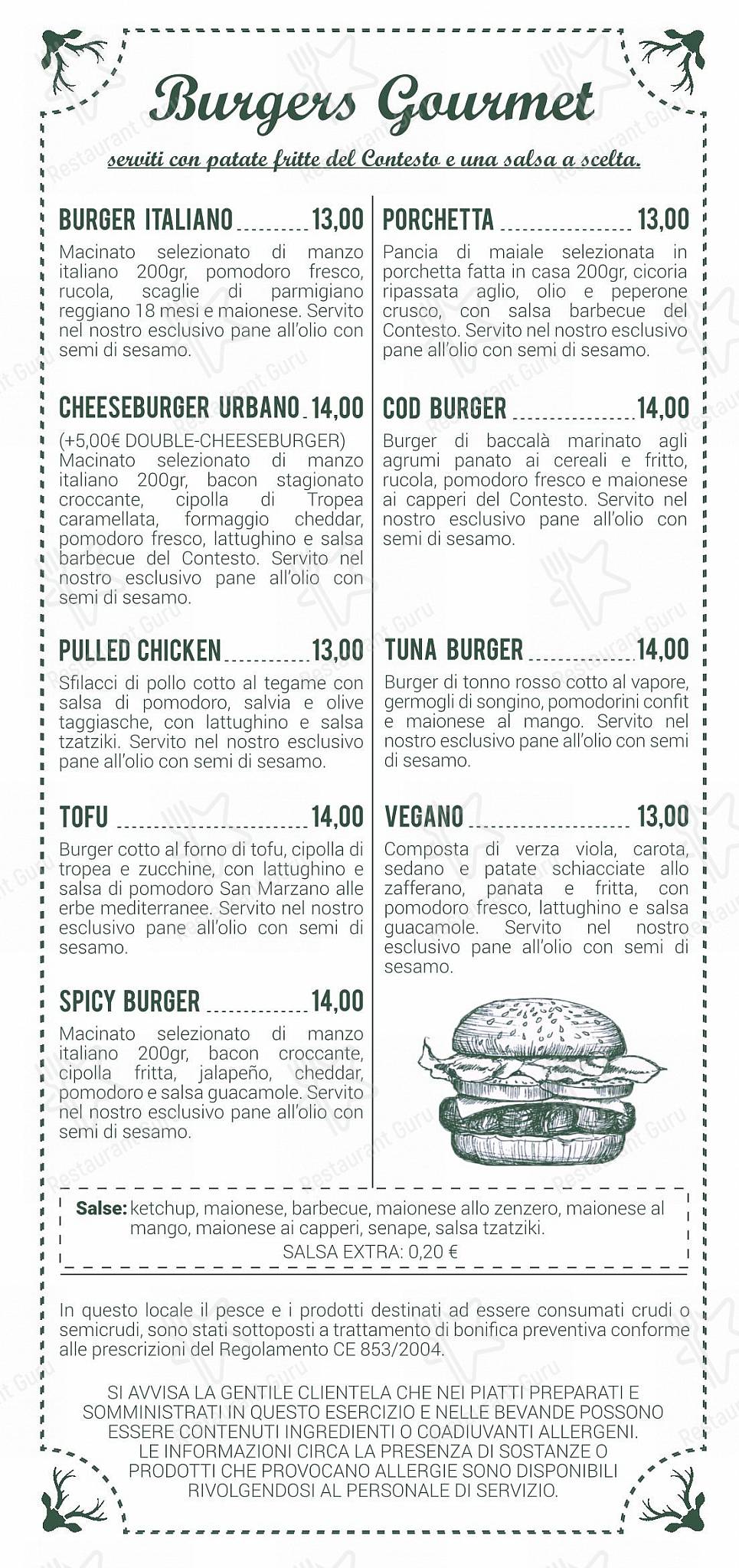 Contesto Urbano в Риме - OUR MENU