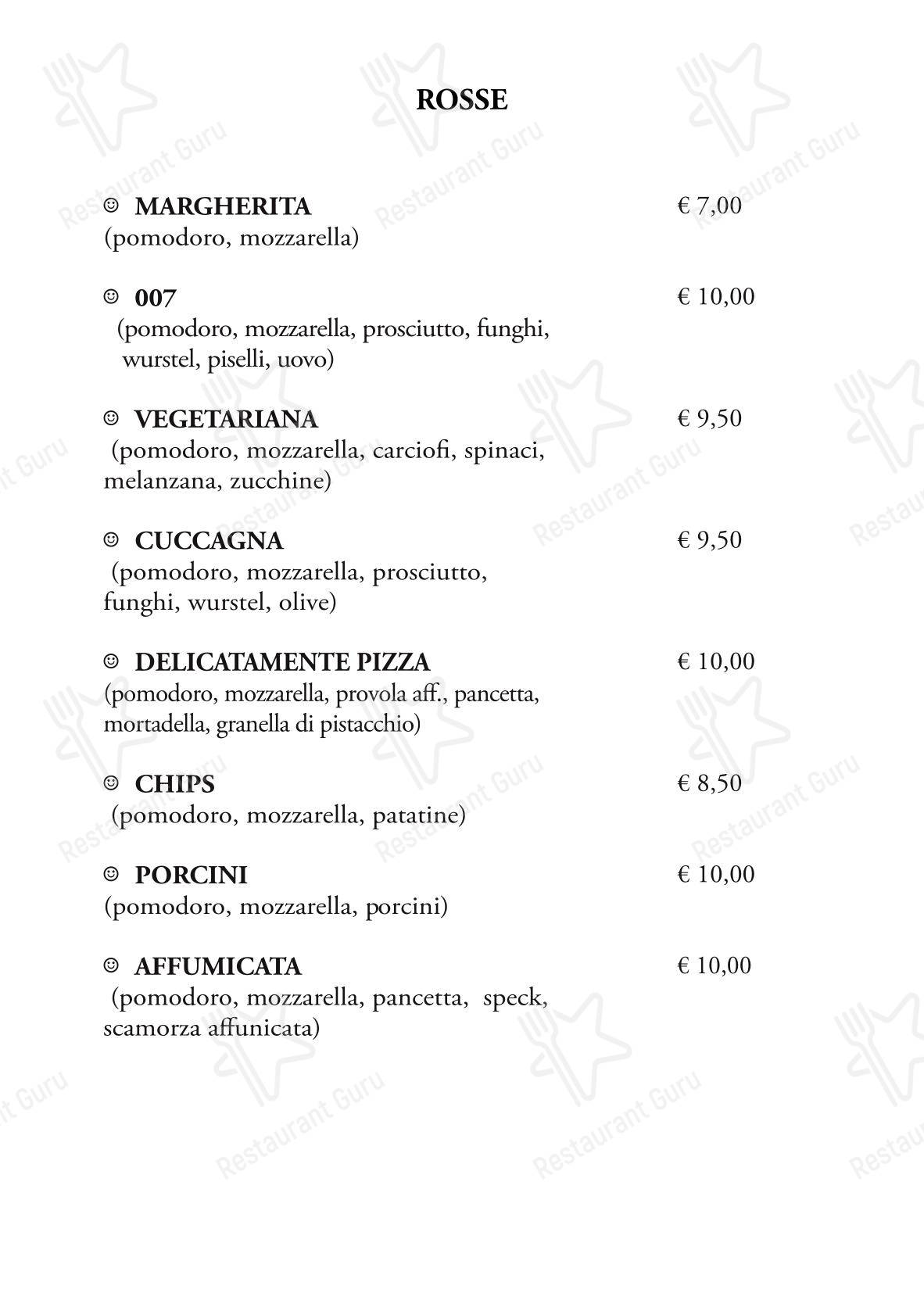Меню пиццерии Cuccagna In Ragusa - Меню