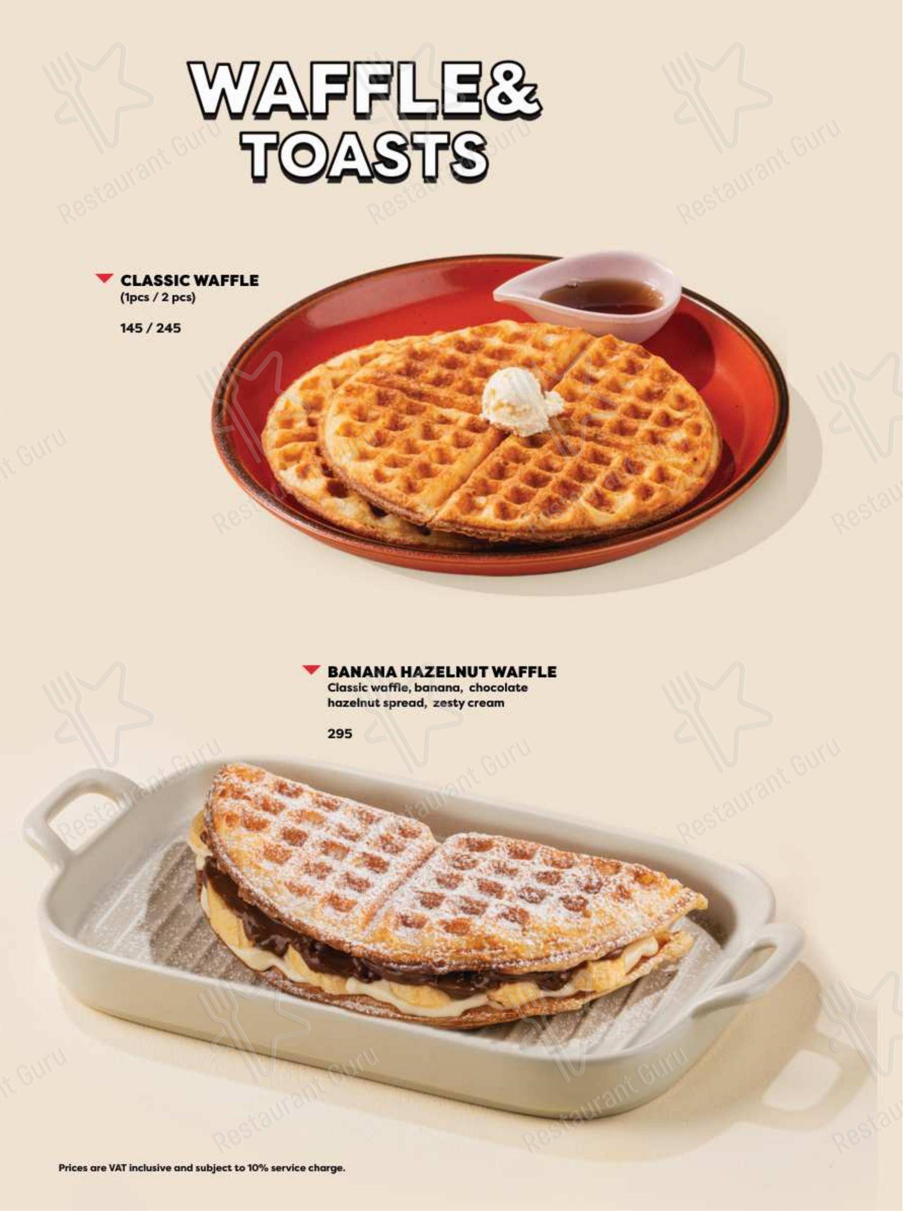 Меню ресторана Denny's в Санта-Росе