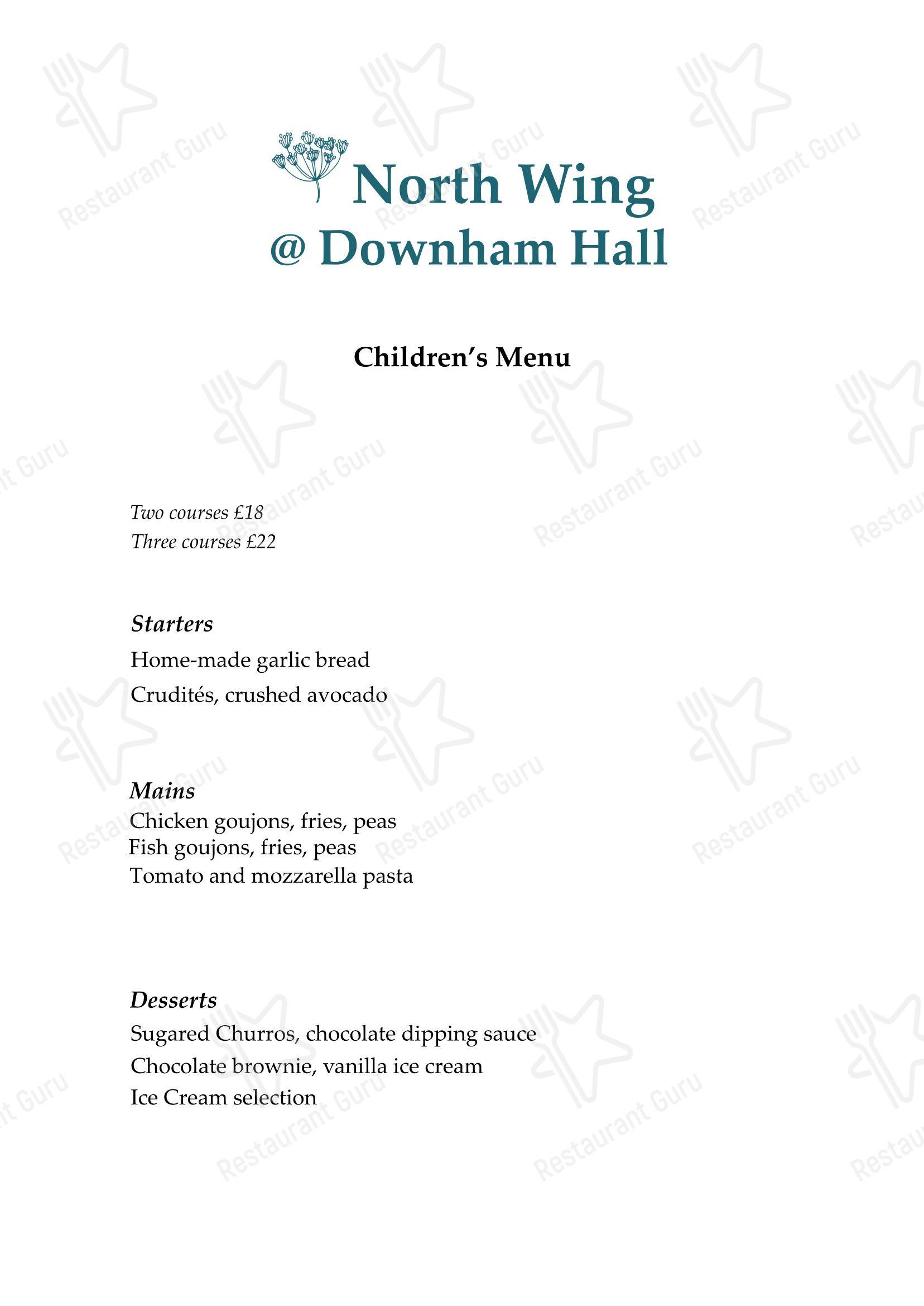 Меню ресторана Downham Hall - Wine Menu