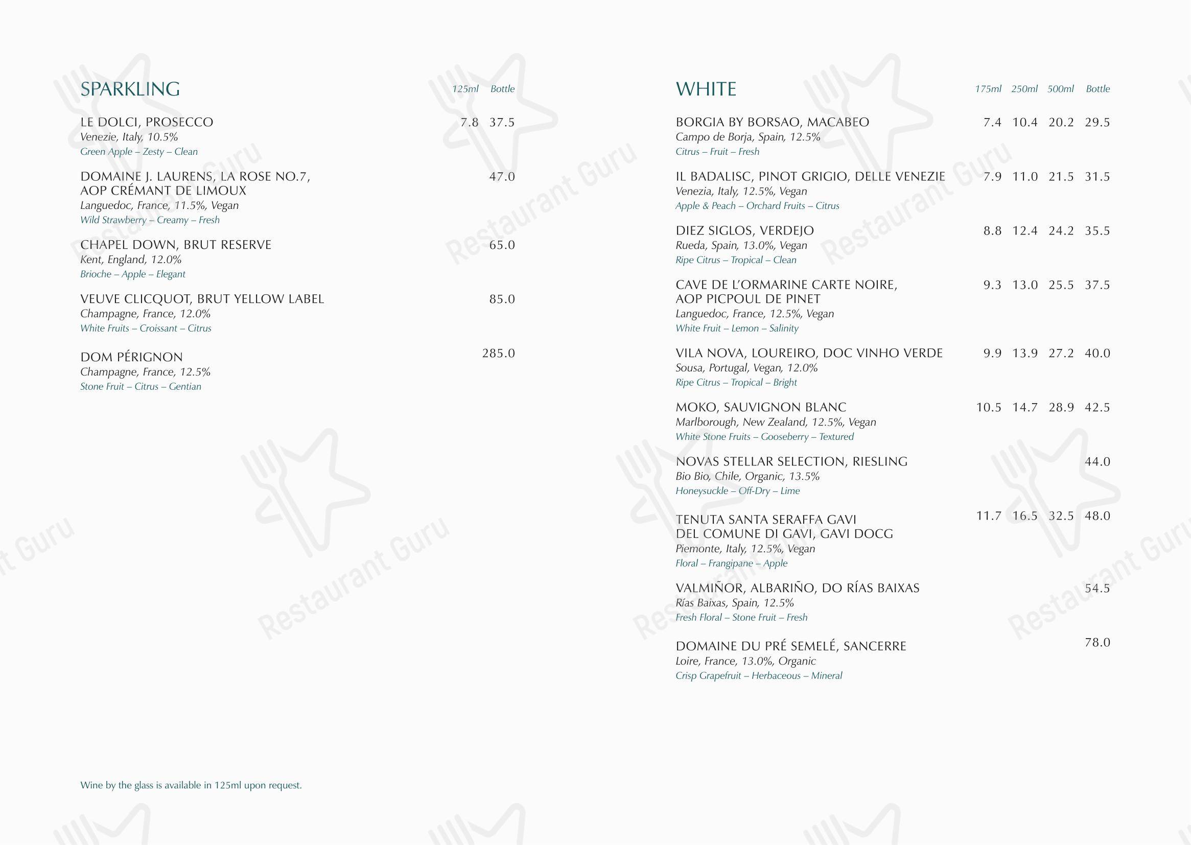 Fleets Bar & Kitchen в Лондоне - Меню