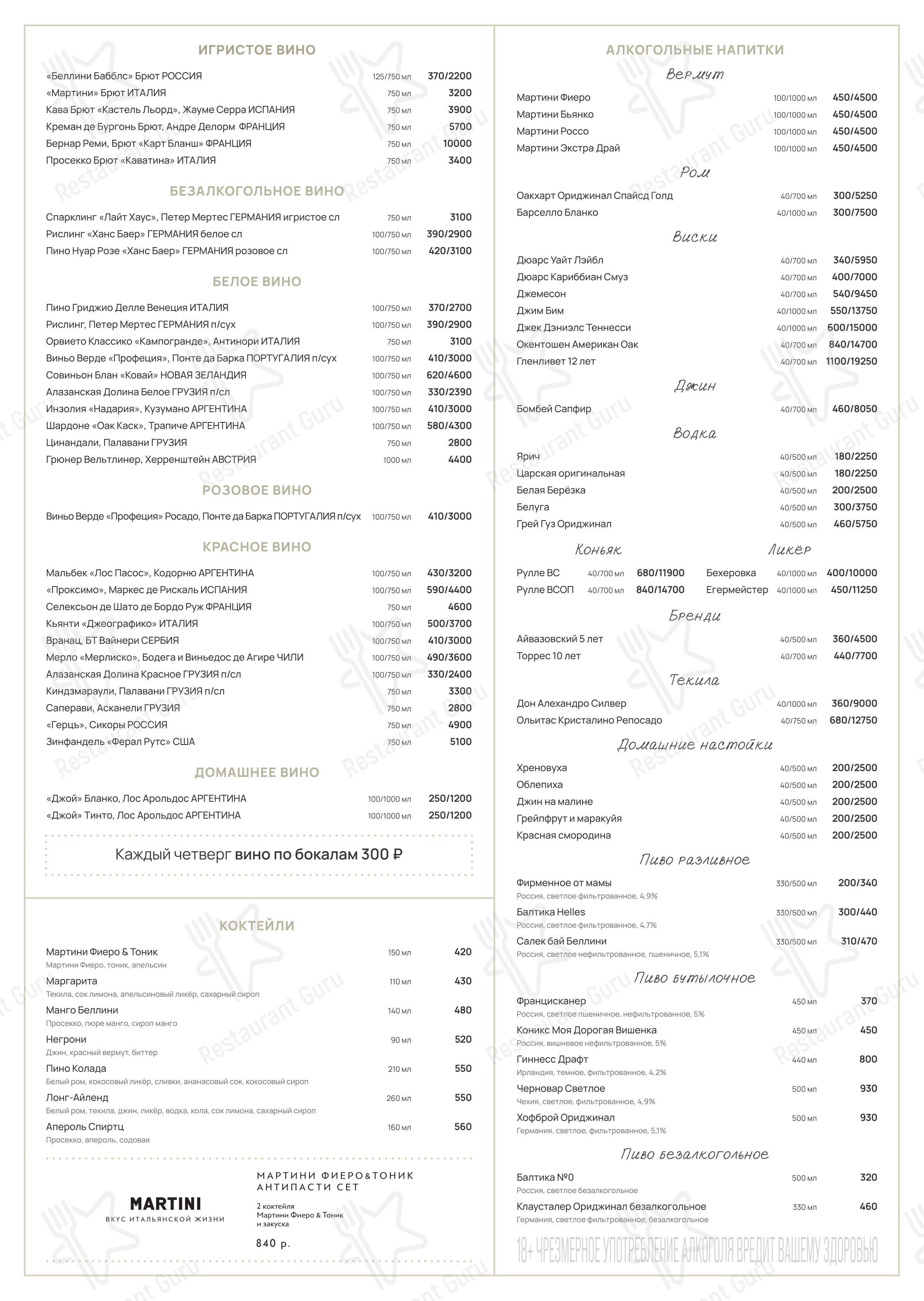 Mama's в Красноярске - Wine Menu