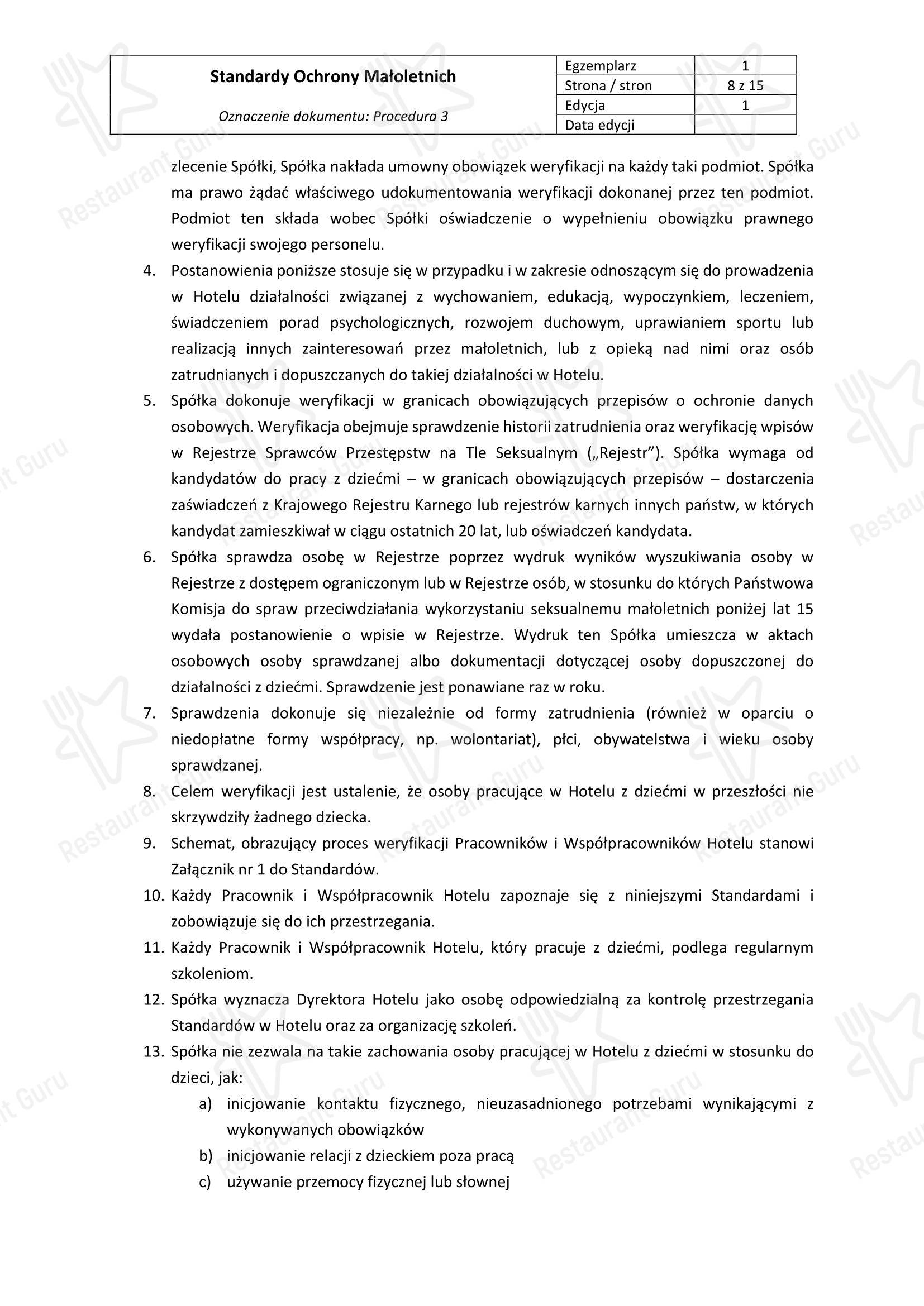 Меню ресторана Restauracja Metropolis - Меню напитков