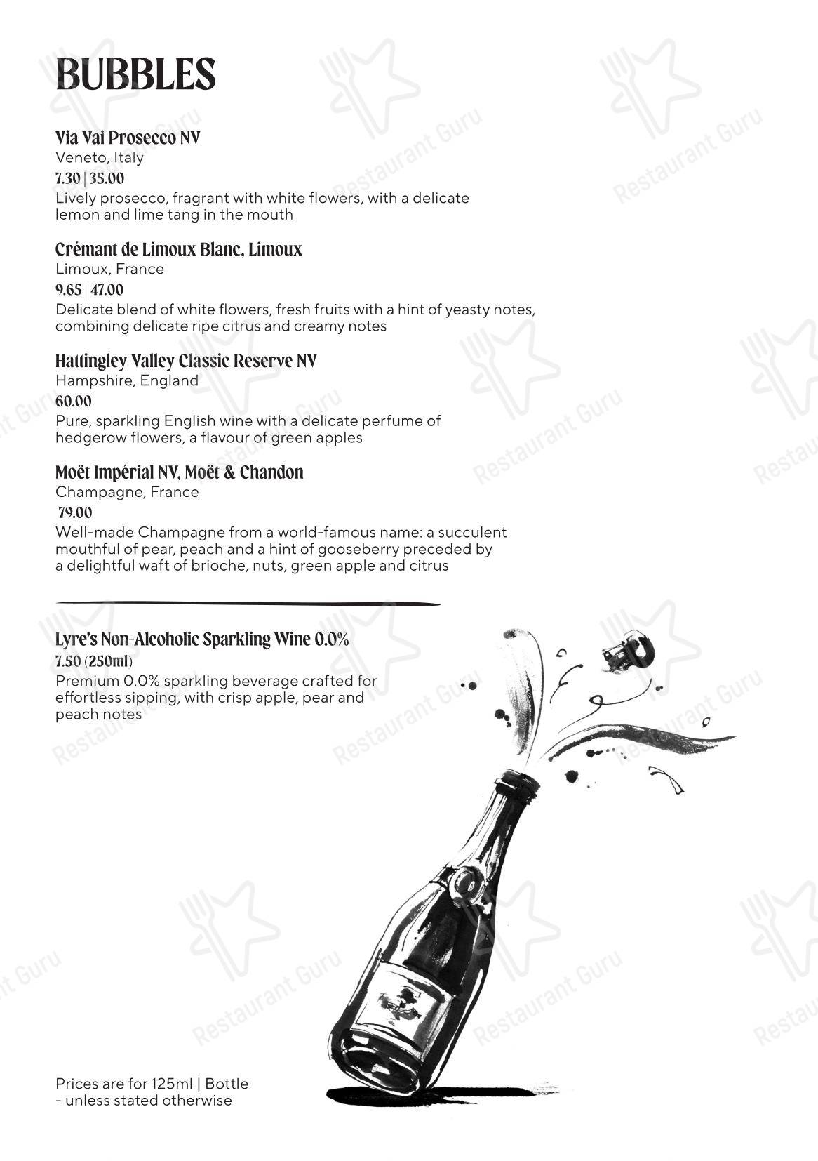 Меню паба и бара The George Inn - Catering Menu