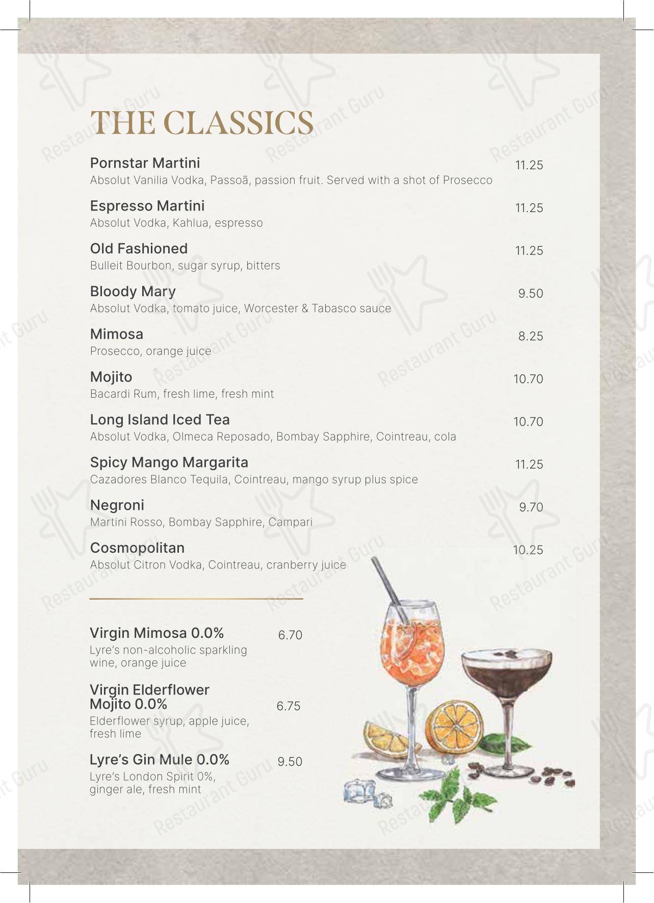 Group Booking Menu паба и бара The George Inn в Лонгбридже Деверилл